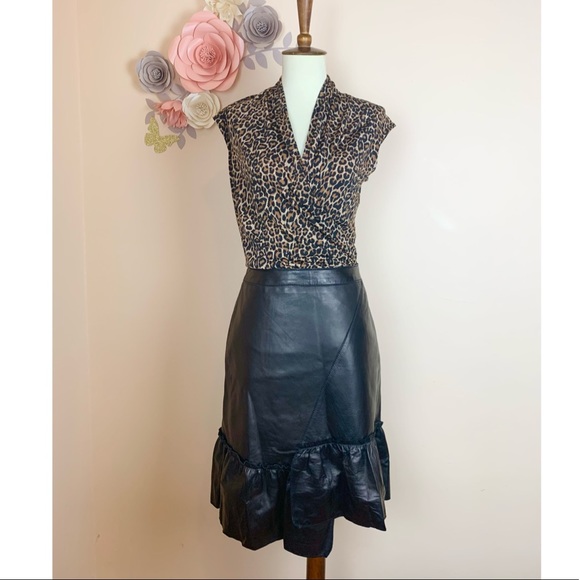 3.1 Phillip Lim Dresses & Skirts - 3.1 PHILLIP LIM High Waist Ruffle Leather Skirt